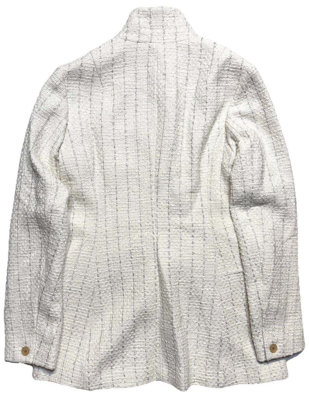 RAG & BONE Womens Slade Long Glitter Stripe Tweed Blazer Jacket Ivory -MSRP $598