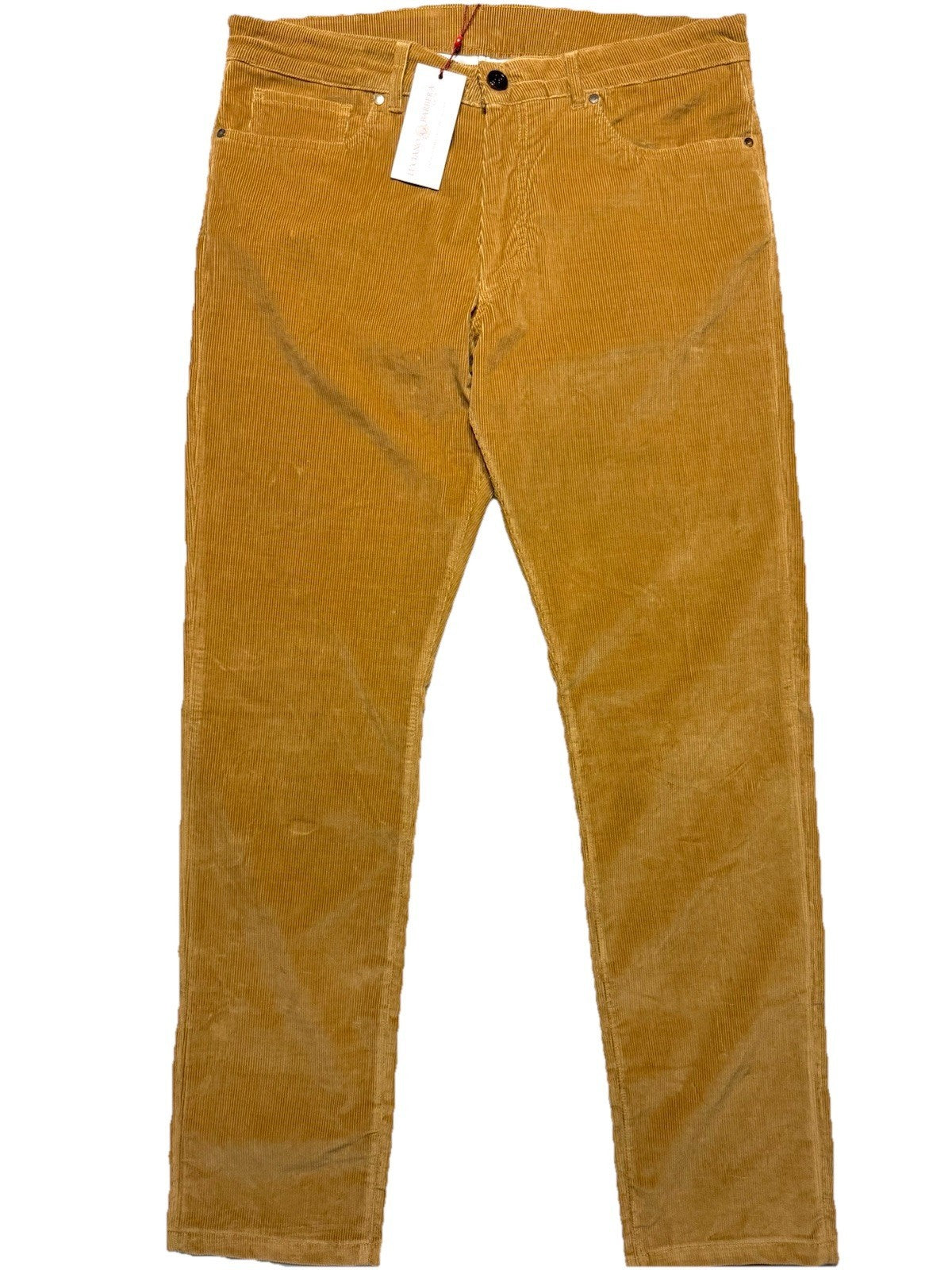 LUCIANO BARBERA Mens 5 Pocket Corduroy Pants Forest Brown (MSRP $545)