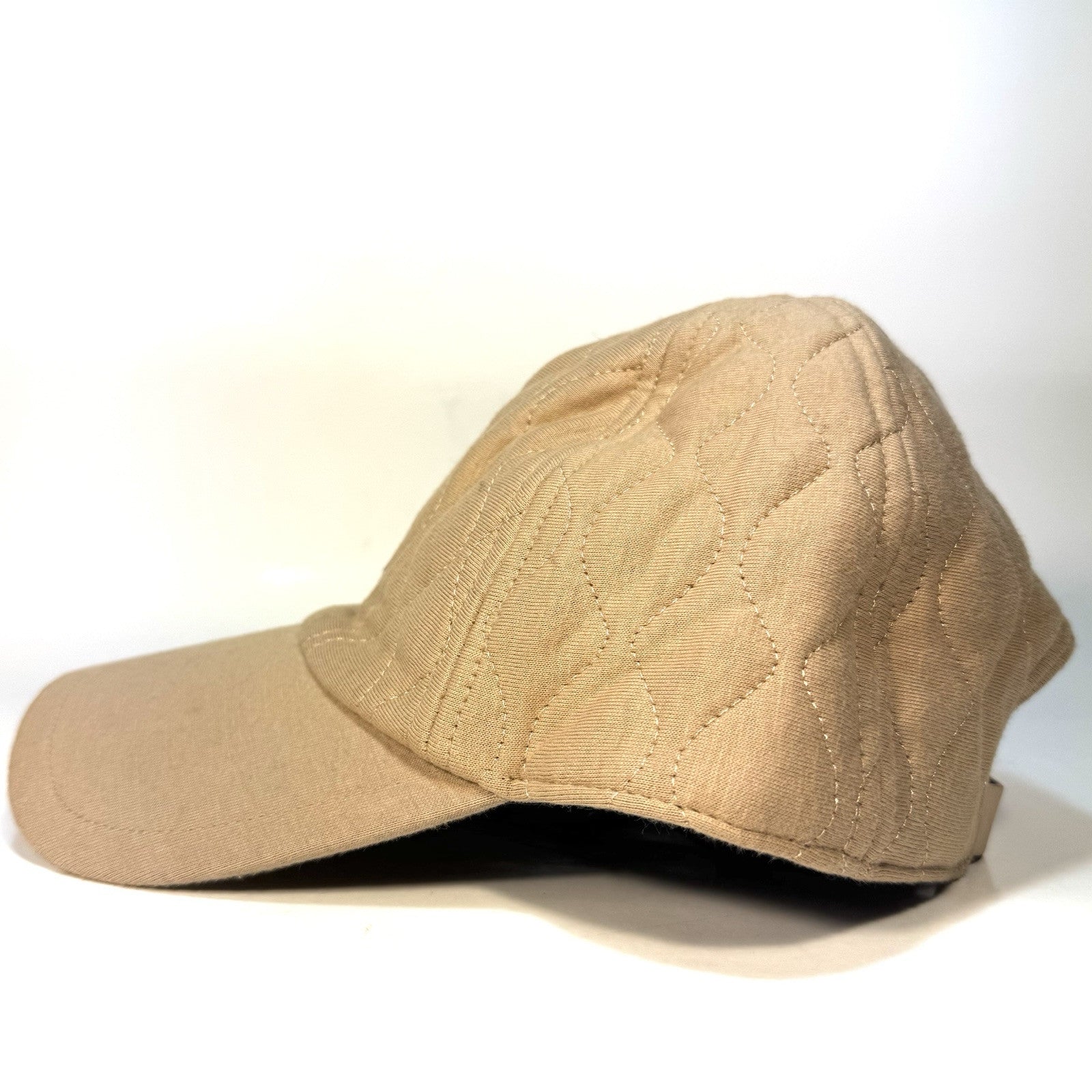 RAG & BONE Mens Aron Quilted Logo Baseball Cap Hat Camel Beige (MSRP $125)