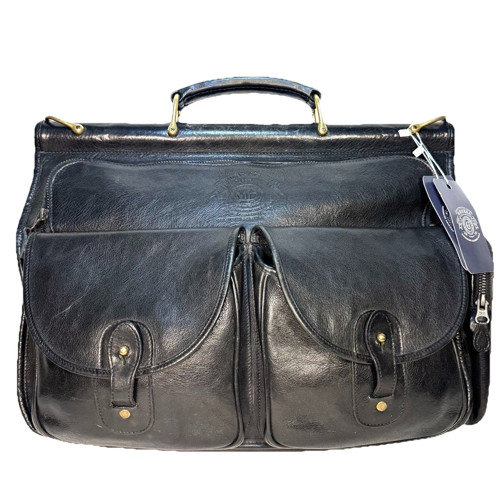 GHURKA Marley Hodgson Vintage 2001 Garrison No. 147 Leather Briefcase Black