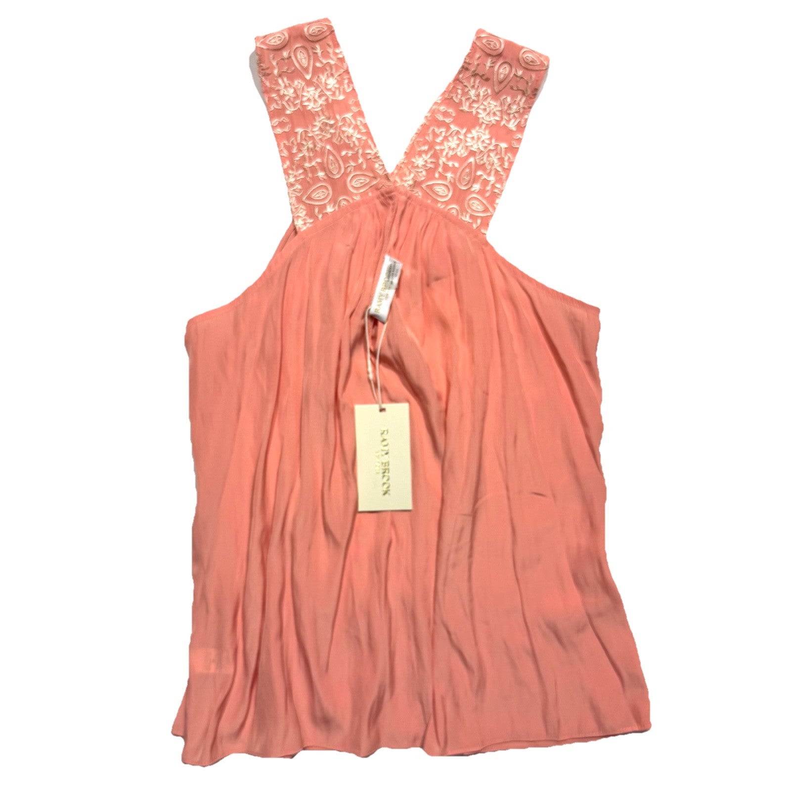 RAMY BROOK Darby Embroidered Sleeveless Top Droco Pink (MSRP $295)