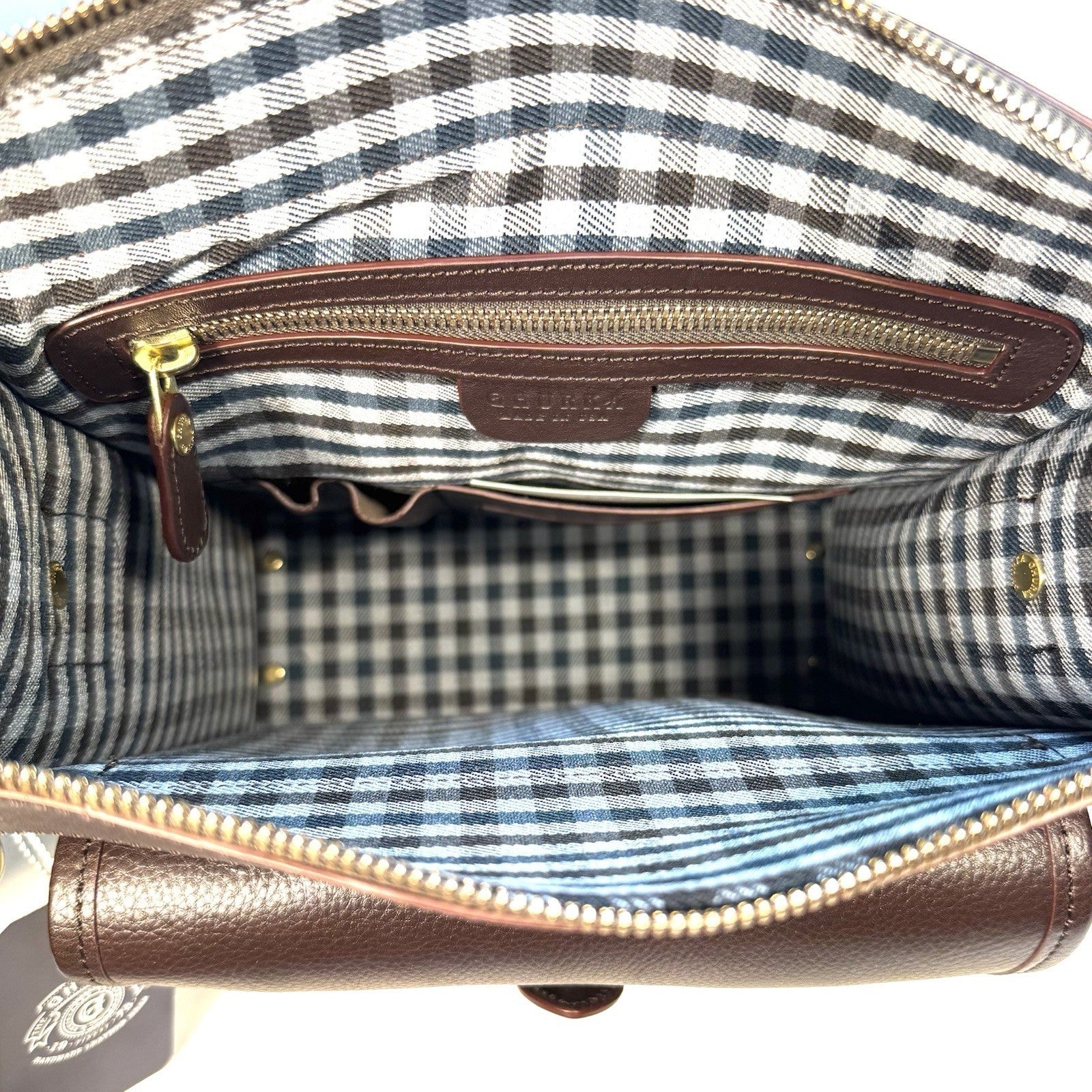 GHURKA Gearpack No. 4 Leather Messenger Bag Vintage Walnut Brown (MSRP $1,295)