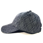 RAG & BONE Harlow Quilted Denim Baseball Cap Hat Black (MSRP $128)
