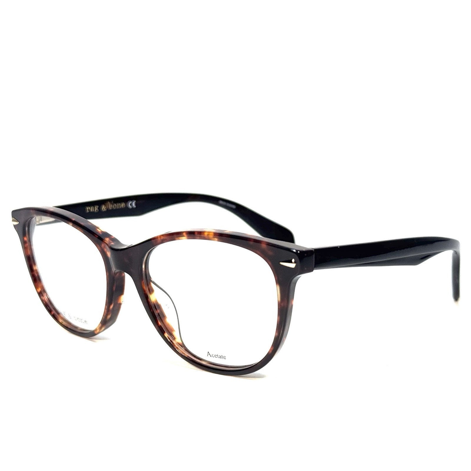 RAG & BONE Womens RNB3025 086 Wayfarer Eyeglasses Frames Dark Havana Brown