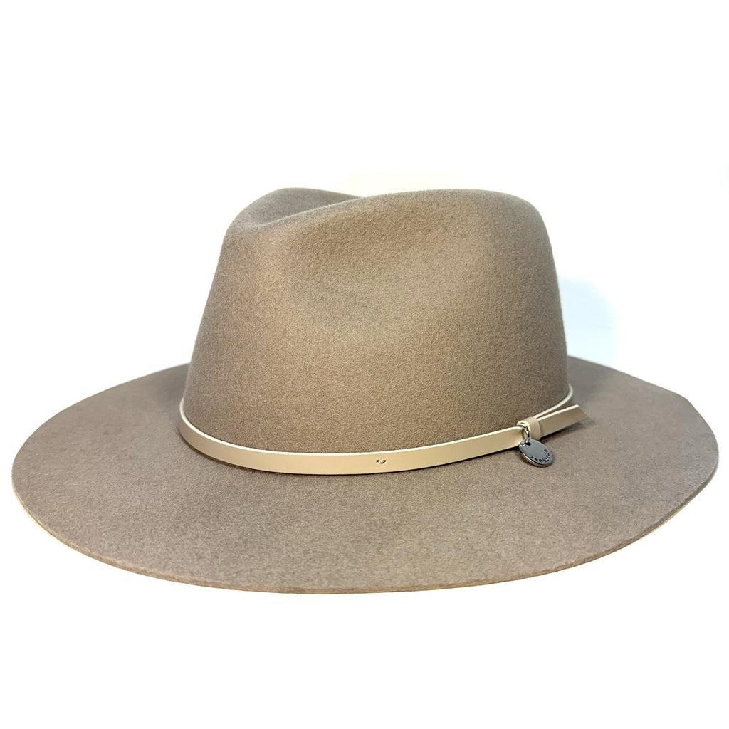 RAG & BONE Womens Wool City Felt Fedora Hat Light Sand Beige L (MSRP $198)