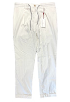 LUCIANO BARBERA Mens Drawstring Stretch Corduroy Pants Cream White 56 -MSRP $550