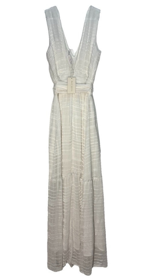RAMY BROOK Tate Sleeveless Embroidered Long Maxi Dress Ivory White (MSRP $595)