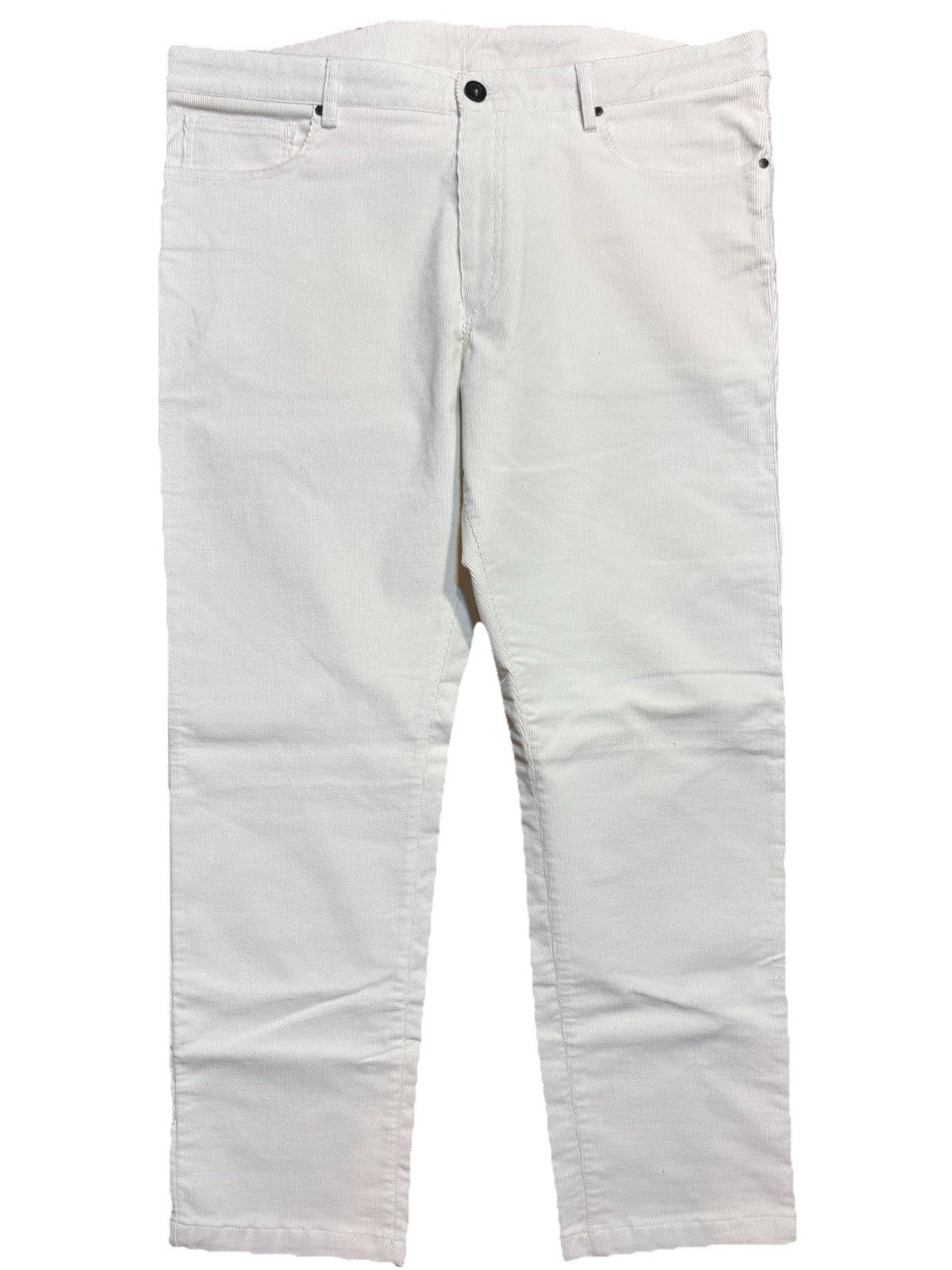LUCIANO BARBERA Mens 5 Pocket Corduroy Pants White 58 (MSRP $545)