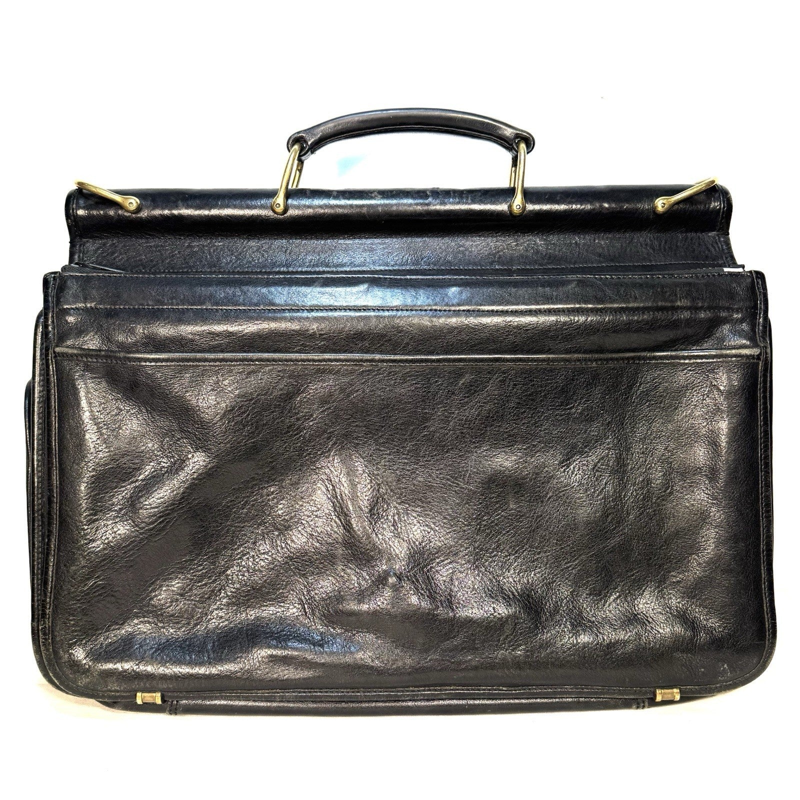 GHURKA Marley Hodgson Vintage 2001 Garrison No. 147 Leather Briefcase Black