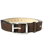 RAG & BONE Mens Evan Suede Leather Belt Desert Brown (MSRP $198)