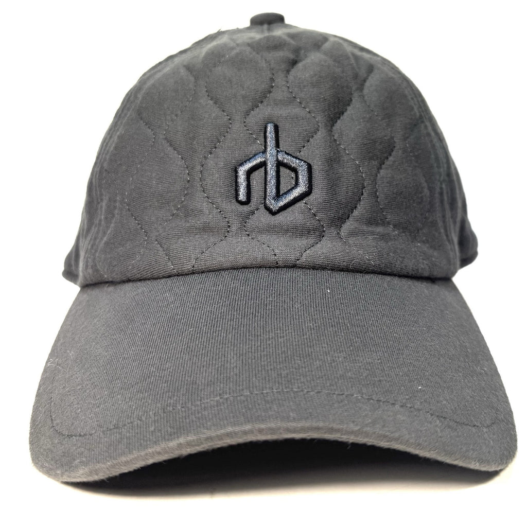 RAG & BONE Mens Aron Quilted Logo Baseball Cap Hat Asphalt Grey (MSRP $125)