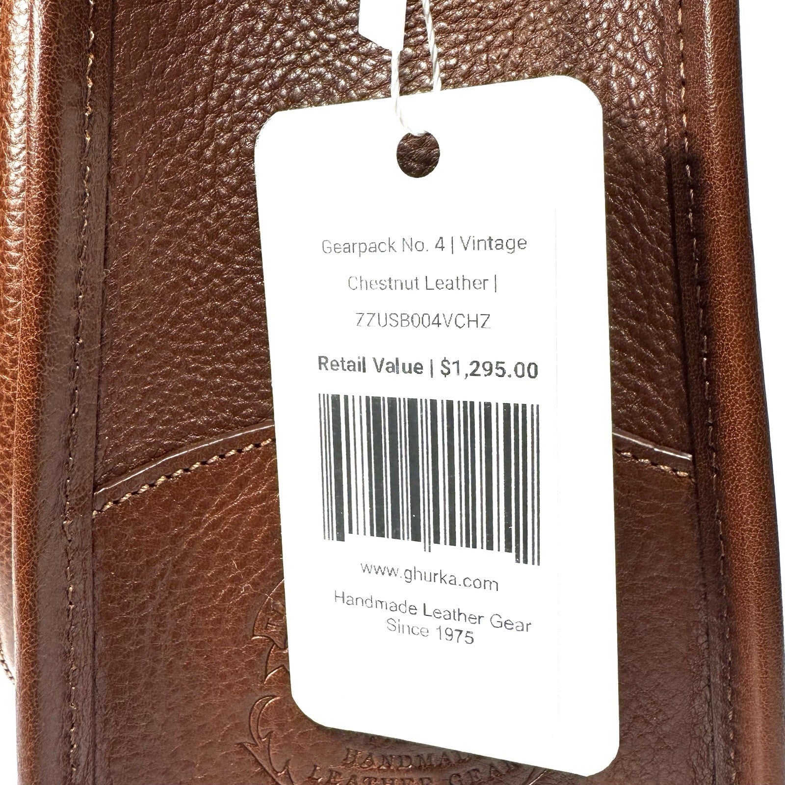 GHURKA Gearpack No. 4 Leather Messenger Bag Vintage Chestnut Brown (MSRP $1,295)