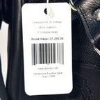 GHURKA Gearpack No. 4 Leather Messenger Bag Vintage Black (MSRP $1,295)