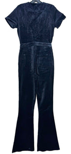 RAMY BROOK Velvet Helena Flared Leg Jumpsuit Navy Blue 28 (MSRP $395)