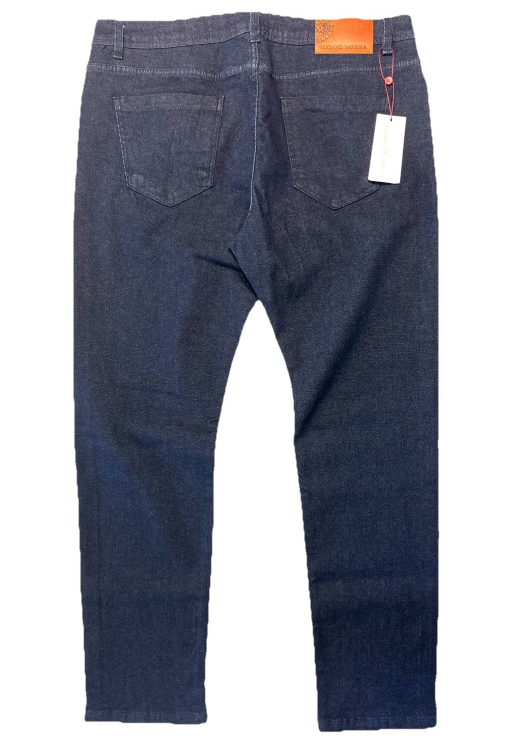 LUCIANO BARBERA Mens 5 Pocket Denim Jeans Dark Wash Blue 56 (MSRP $450)