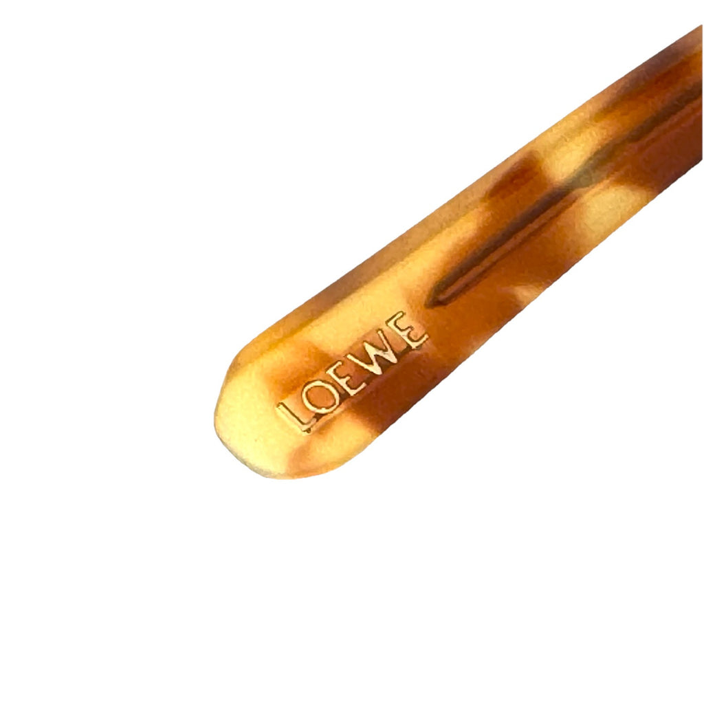 LOEWE Womens LW40007U 33F Round Leather Trim Sunglasses Gold (MSRP $425)
