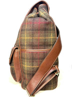 GHURKA Blazer No. 278 Plaid Wool Leather Backpack Vintage Chestnut (MSRP $1,495)