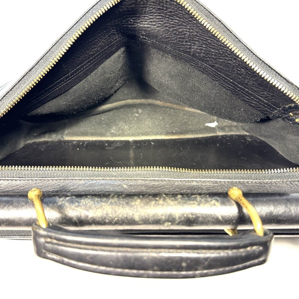 GHURKA Marley Hodgson Vintage 2001 Garrison No. 147 Leather Briefcase Black