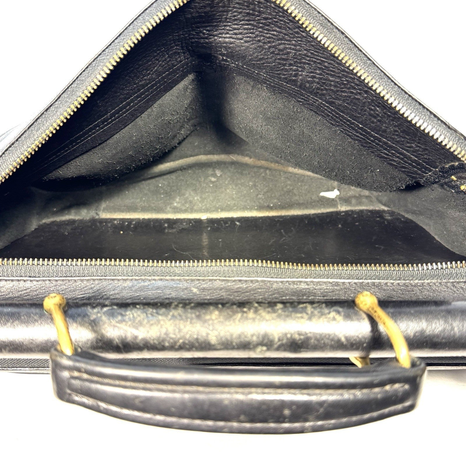 GHURKA Marley Hodgson Vintage 2001 Garrison No. 147 Leather Briefcase Black