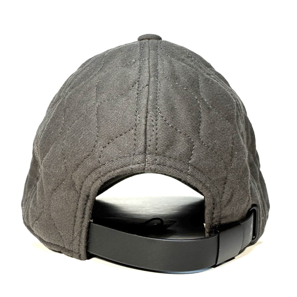 RAG & BONE Mens Aron Quilted Logo Baseball Cap Hat Asphalt Grey (MSRP $125)