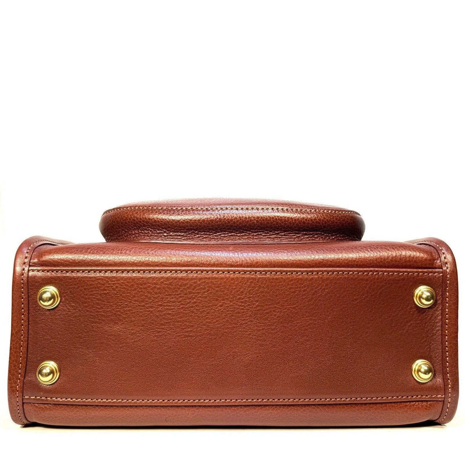 GHURKA Gearpack No. 4 Leather Messenger Bag Vintage Chestnut Brown (MSRP $1,295)