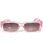 GANNI Womens A4786 285 Rectangular Sunglasses Dreamy Daze Phlox Pink (MSRP $255)