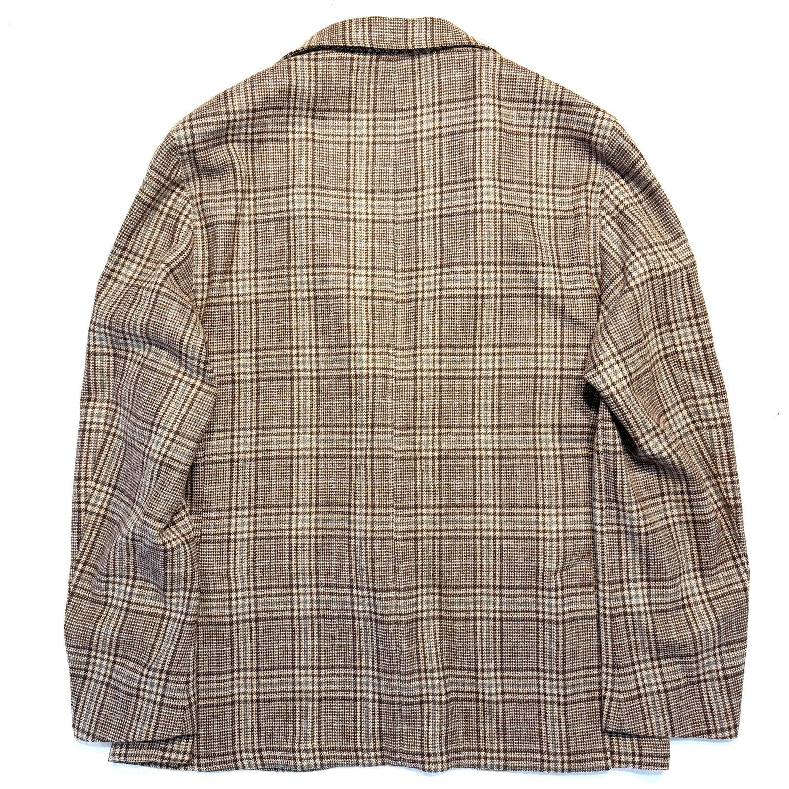 LUCIANO BARBERA Mens Prince Of Wales Wool Sport Coat Brown 56 (MSRP $1,595)