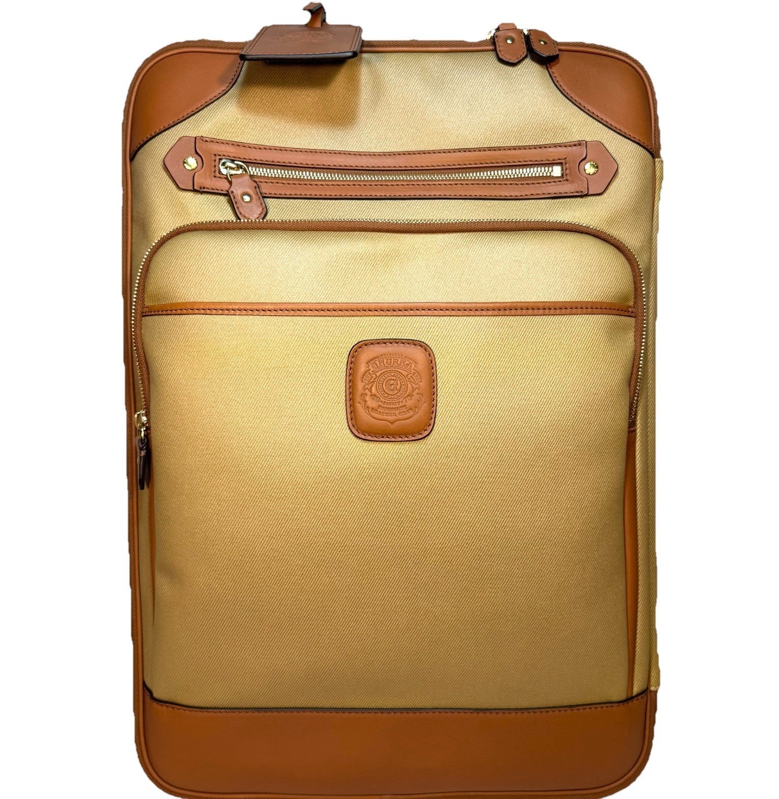 GHURKA Trolley No. 440 Canvas Leather 22" Rolling Carryon Suitcase (MSRP $1,400)