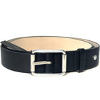 RAG & BONE Mens Evan Grained Leather Belt Black (MSRP $198)