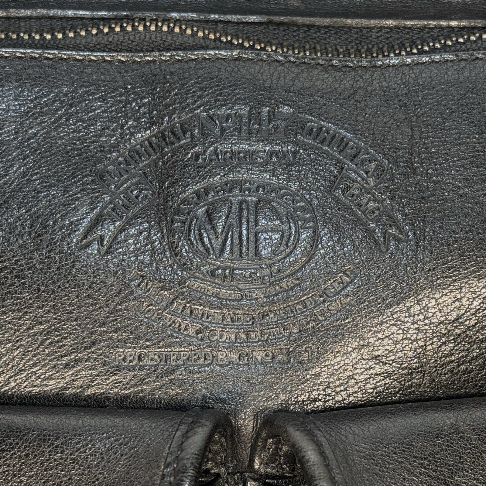 GHURKA Marley Hodgson Vintage 2001 Garrison No. 147 Leather Briefcase Black