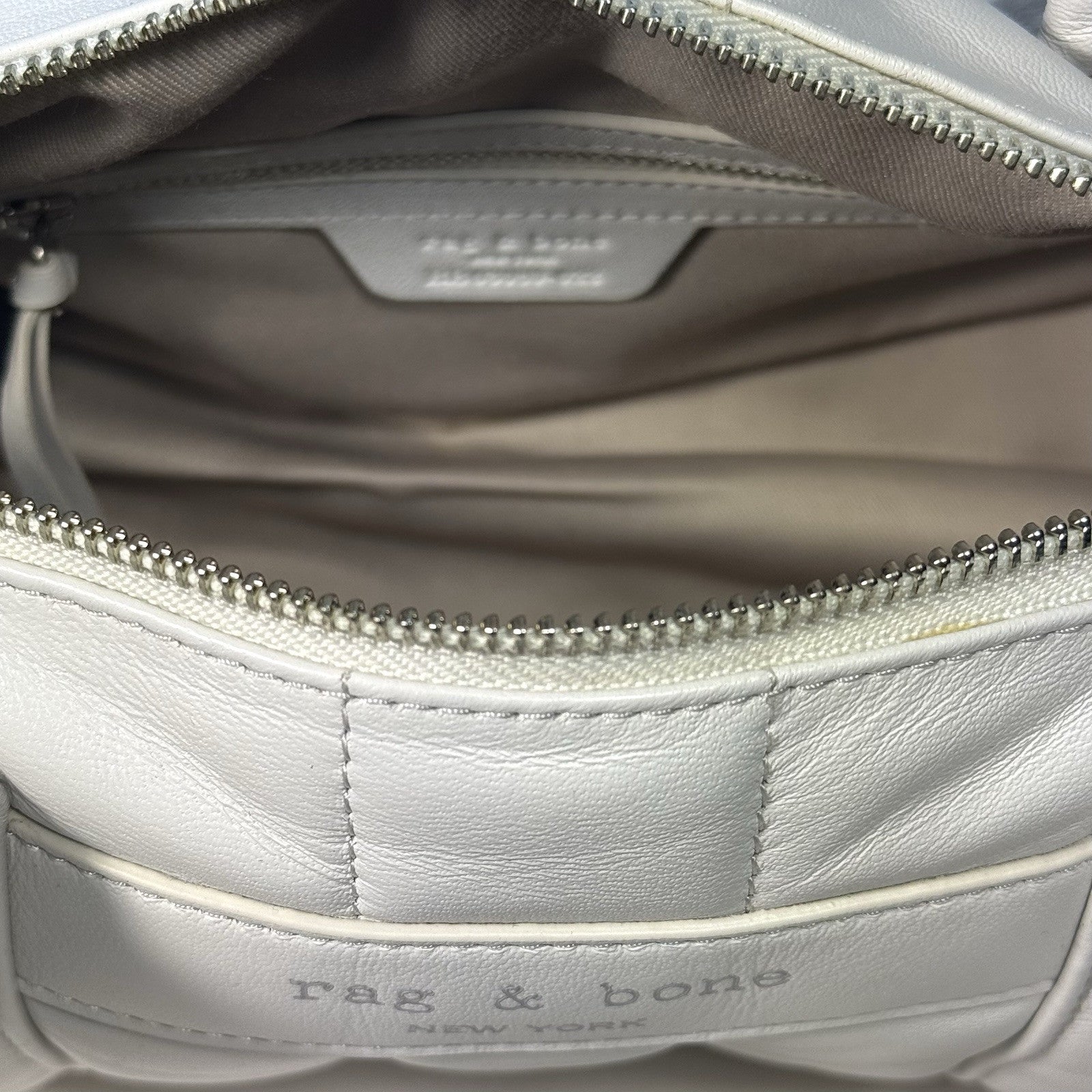 RAG & BONE Cloud Leather Duffle Shoulder Bag Cream Ivory White (MSRP $395)