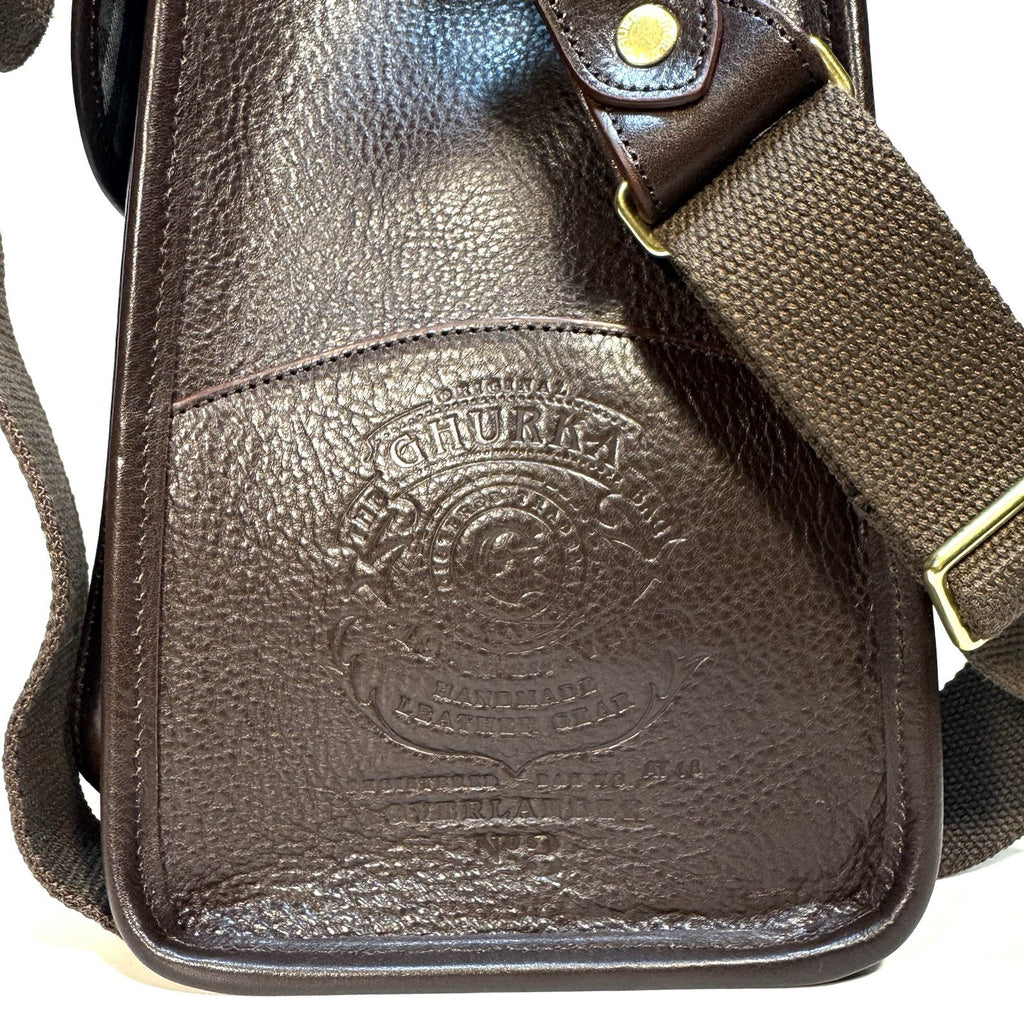 GHURKA Overlander No. 3 Leather Messenger Bag Vintage Walnut Brown (MSRP $1,795)