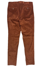 LUCIANO BARBERA Mens Pleated Front Corduroy Pants Rust Brown 38 (MSRP $545)