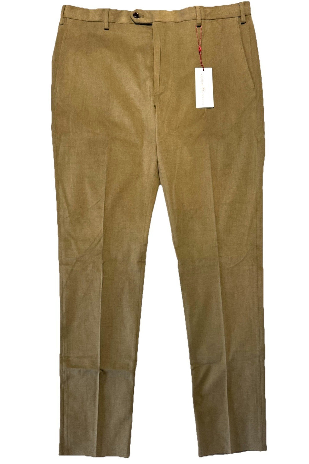 LUCIANO BARBERA Mens Brushed Wool Twill Trouser Pants Tan (MSRP $445)