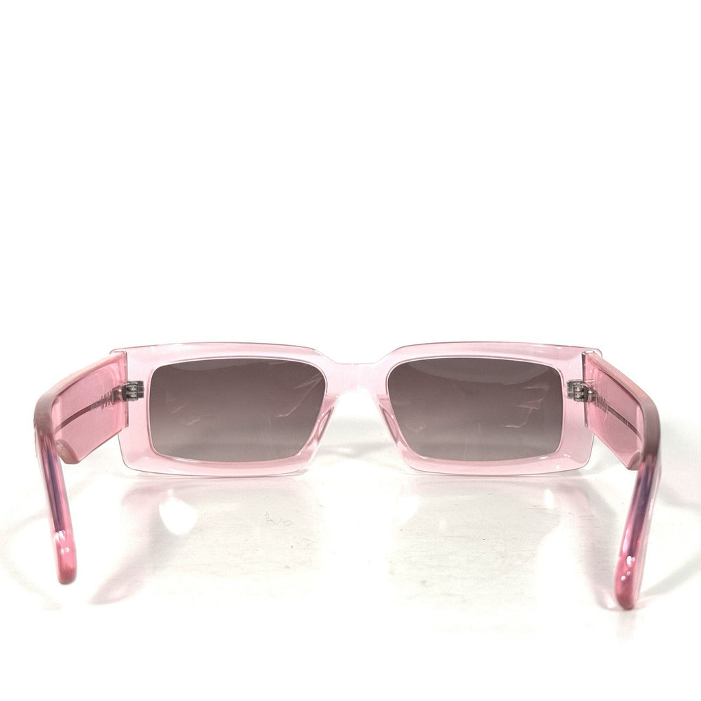 GANNI Womens A4786 285 Rectangular Sunglasses Dreamy Daze Phlox Pink (MSRP $255)