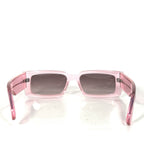 GANNI Womens A4786 285 Rectangular Sunglasses Dreamy Daze Phlox Pink (MSRP $255)