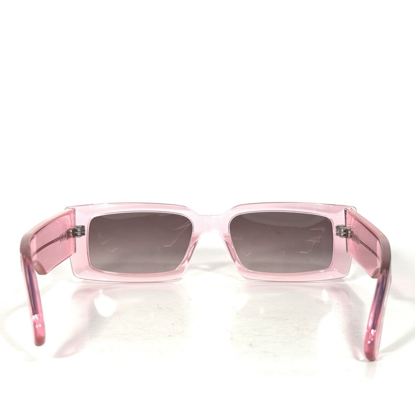GANNI Womens A4786 285 Rectangular Sunglasses Dreamy Daze Phlox Pink (MSRP $255)