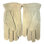 HESTRA Mens Andre Goatskin Suede Leather Wool Lined Gloves Grey (MSRP $170)