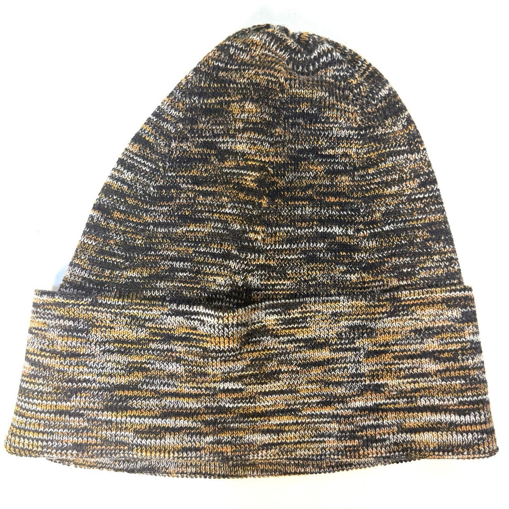 MISSONI Wool Knit Blended Stripe Beanie Winter Hat Gold (MSRP $260)