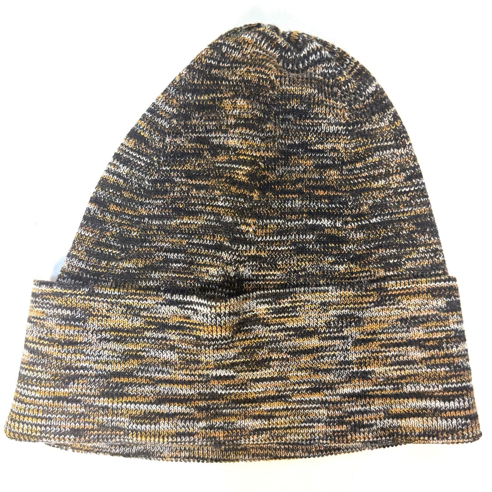MISSONI Wool Knit Blended Stripe Beanie Winter Hat Gold (MSRP $260)