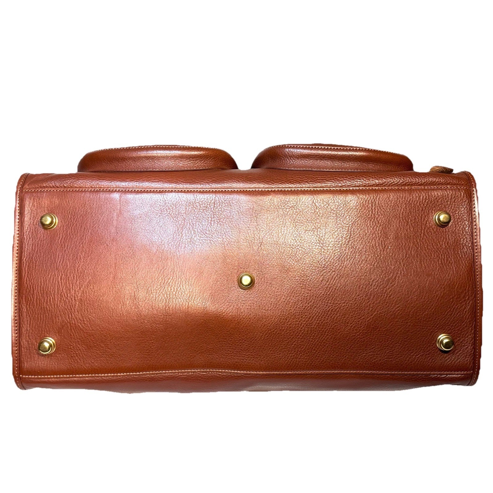 GHURKA Express No. 2  Leather Duffle Bag Vintage Chestnut Brown (MSRP $2,695)