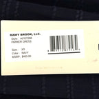 RAMY BROOK Parker Tiered Organza Long Sleeve Mini Dress Navy Blue XS (MSRP $495)