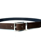 RAG & BONE Mens Carter Reversible Leather Belt Brown Blue (MSRP $248)
