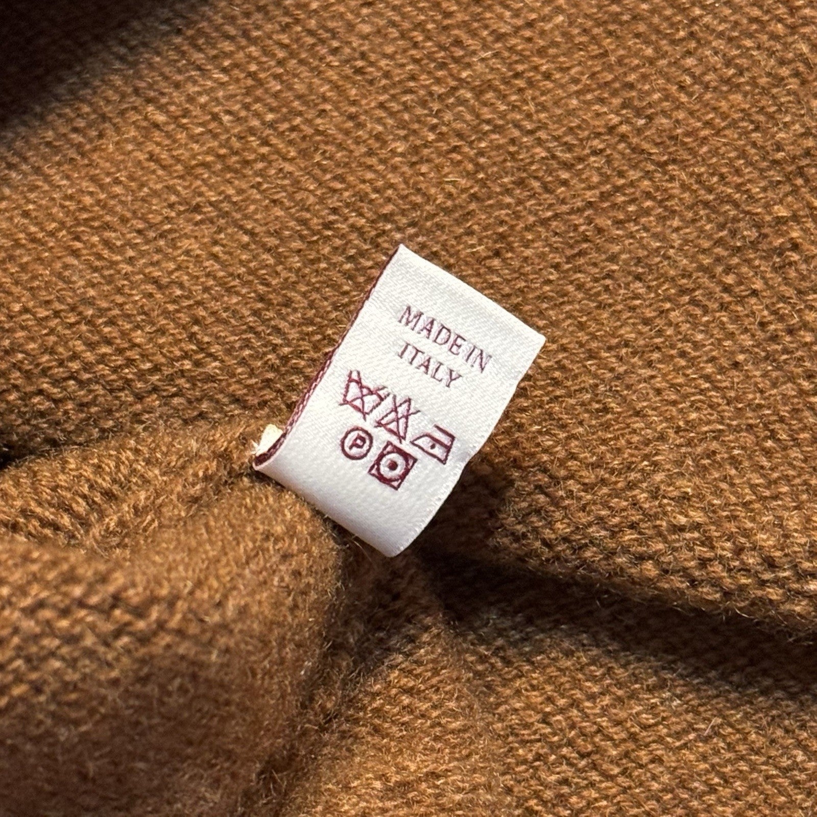 LUCIANO BARBERA Womens Cashmere Fringed Poncho Cape Caramel Brown (MSRP $1,195)