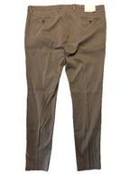 BRIGLIA 1949 Mens Slim Fit Stretch Linen Chino Pants Light Brown 56 (MSRP $285)