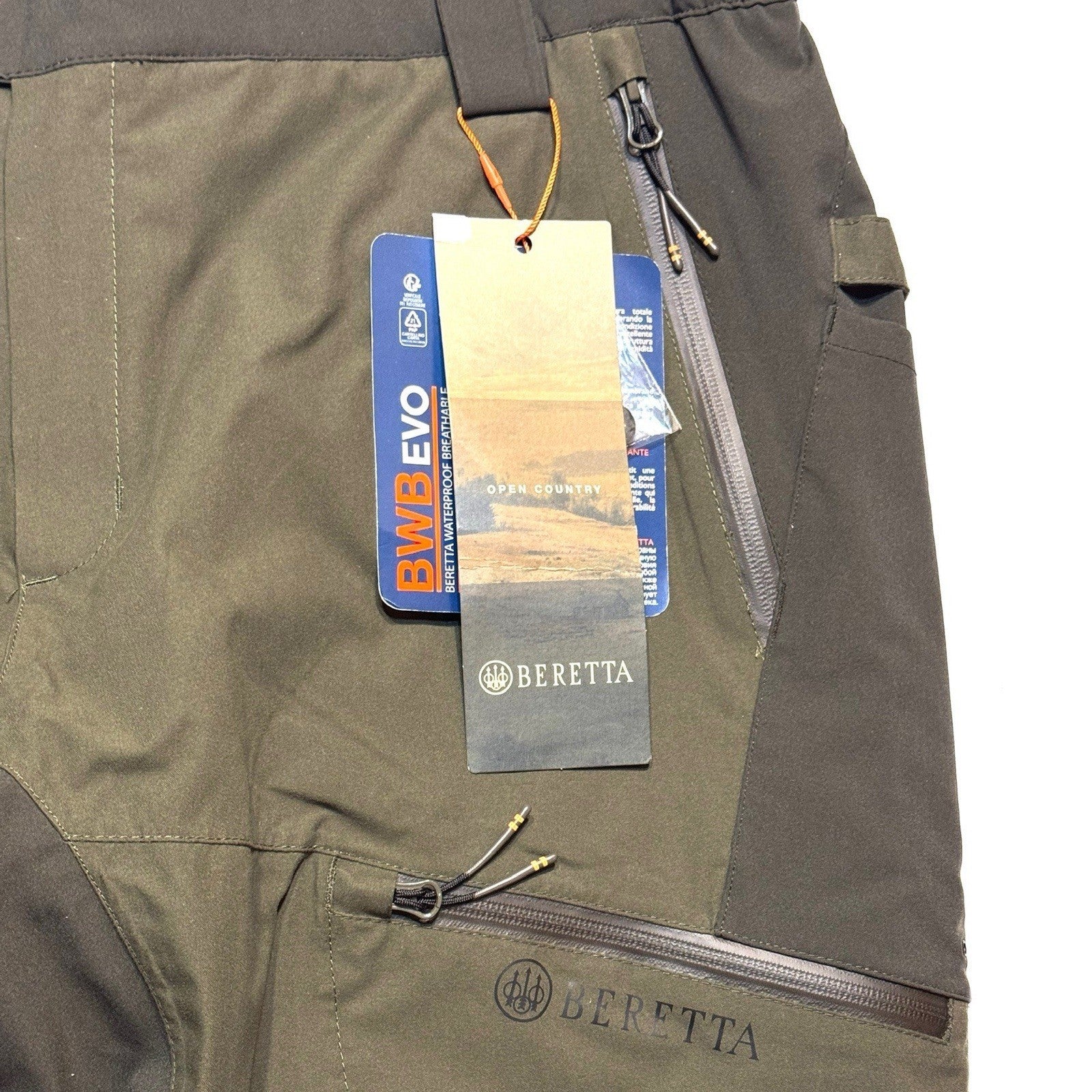 BERETTA Mens Tri Active Evo Waterproof Hunting Pants Moss Green (MSRP $225)