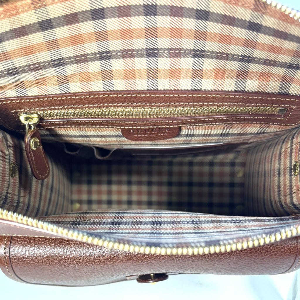 GHURKA Gearpack No. 4 Leather Messenger Bag Vintage Chestnut Brown (MSRP $1,295)
