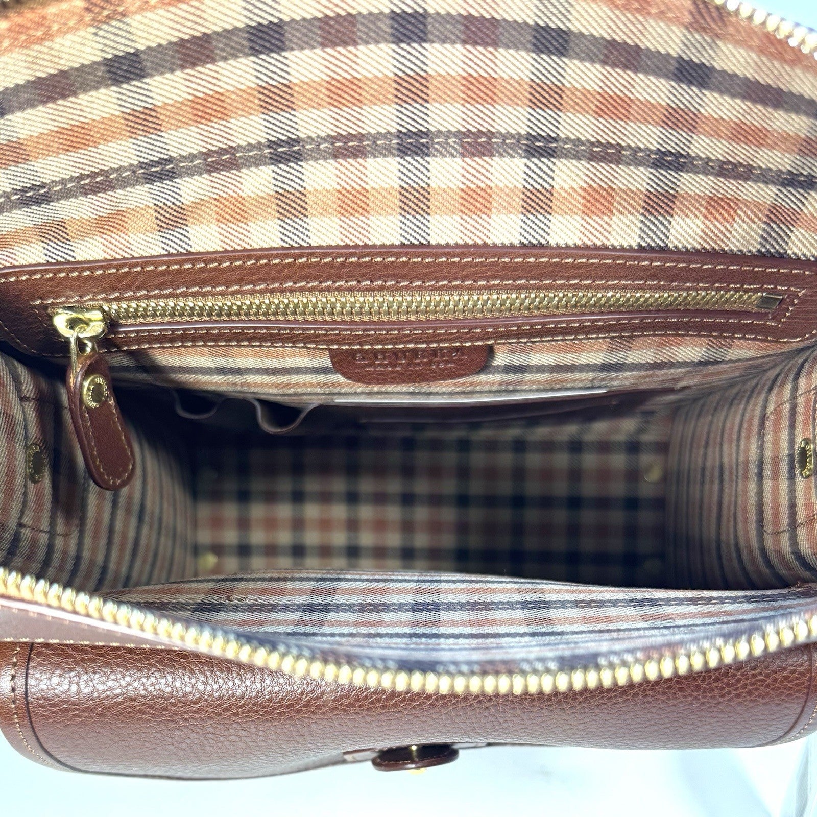 GHURKA Gearpack No. 4 Leather Messenger Bag Vintage Chestnut Brown (MSRP $1,295)