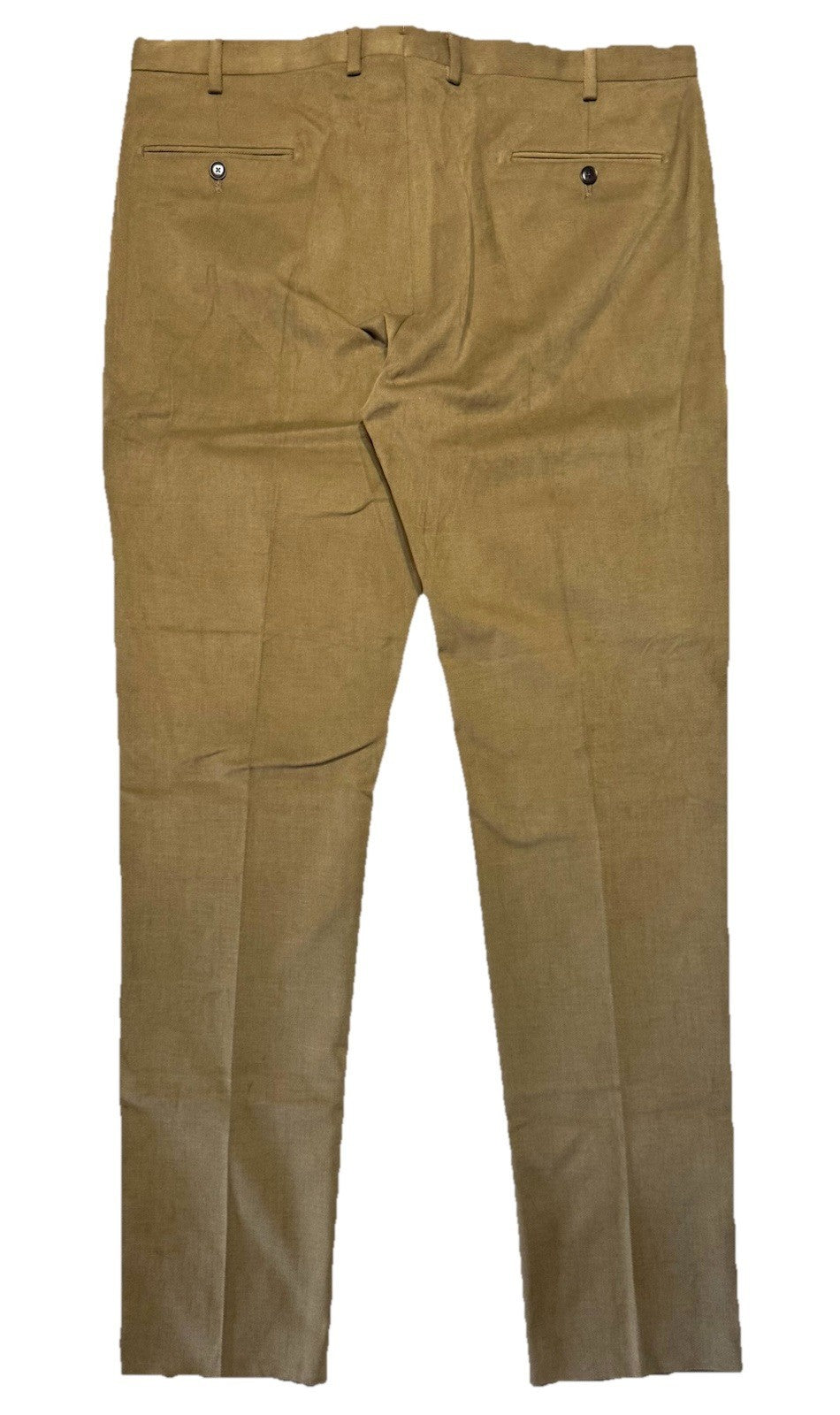LUCIANO BARBERA Mens Brushed Wool Twill Trouser Pants Tan (MSRP $445)