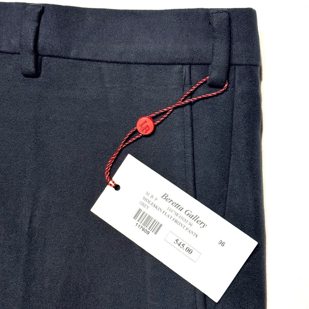 LUCIANO BARBERA Mens Cotton Moleskin Trouser Pants Grey (MSRP $545)